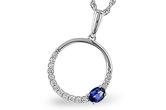 F329-66923: NECKLACE .28 SAPPHIRE .43 TGW