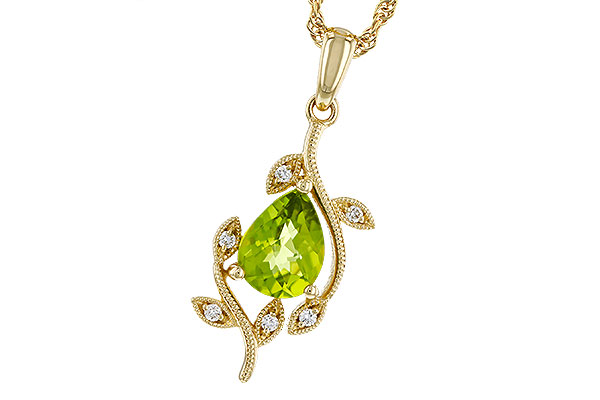 F329-66950: NECKLACE 1.16 PERIDOT 1.21 TGW (8x6MM PER)