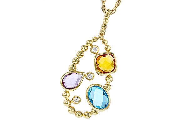 F329-67859: NECKLACE 3.04 TW SEMI-PREC 3.14 TGW (BT,AMY,CIT)