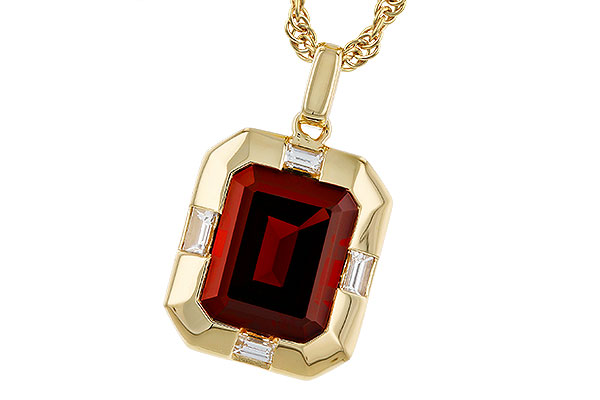 F329-67877: NECKLACE 3.65 GARNET 3.82 TGW (10x8MM GAR)