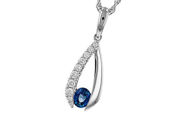 F329-69641: NECKLACE .38 SAPP .54 TGW (5x4 SAPP)