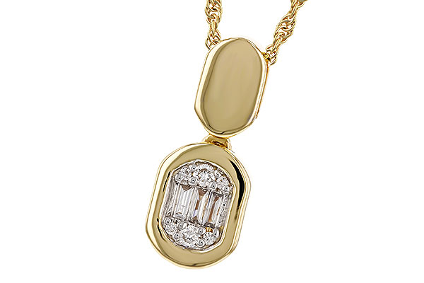 F329-69677: NECKLACE .07 TW BAG .12 TW