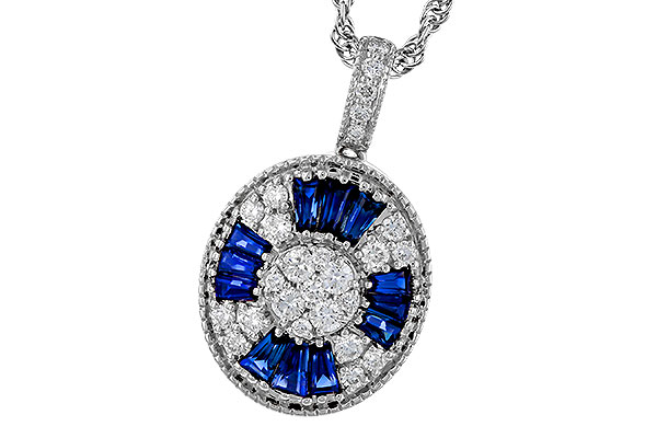 F329-70623: NECKLACE .56 TW SAPPHIRE .80 TGW