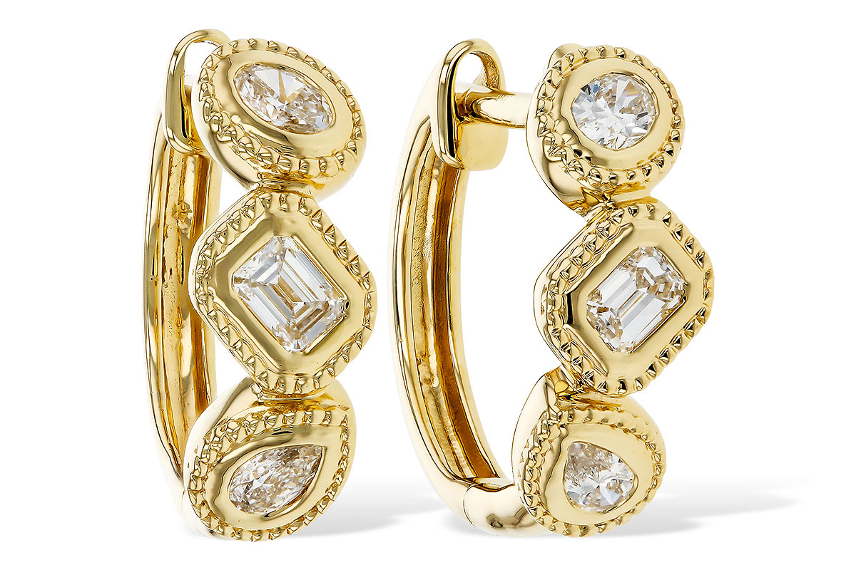 F329-71532: EARRINGS .42 TW FANCY CUT DIAS