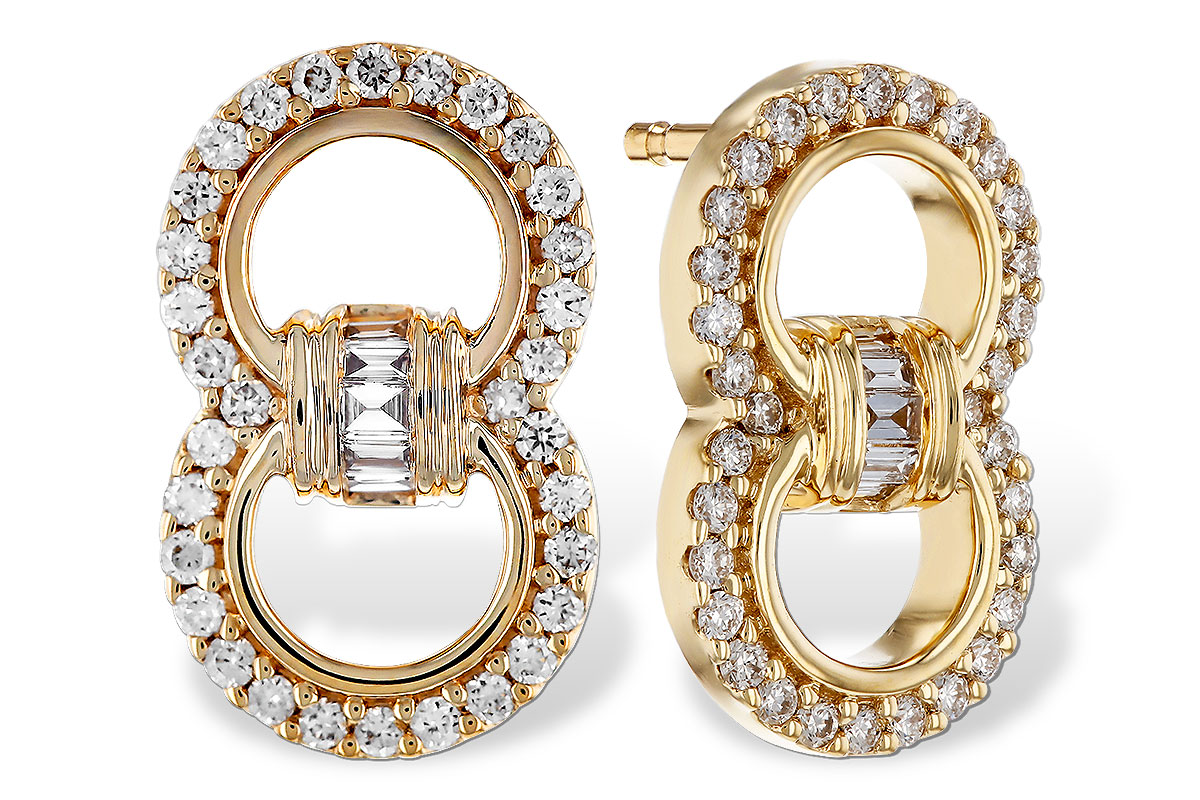 F330-55095: EARRINGS .05 TW BAGS .28 TW