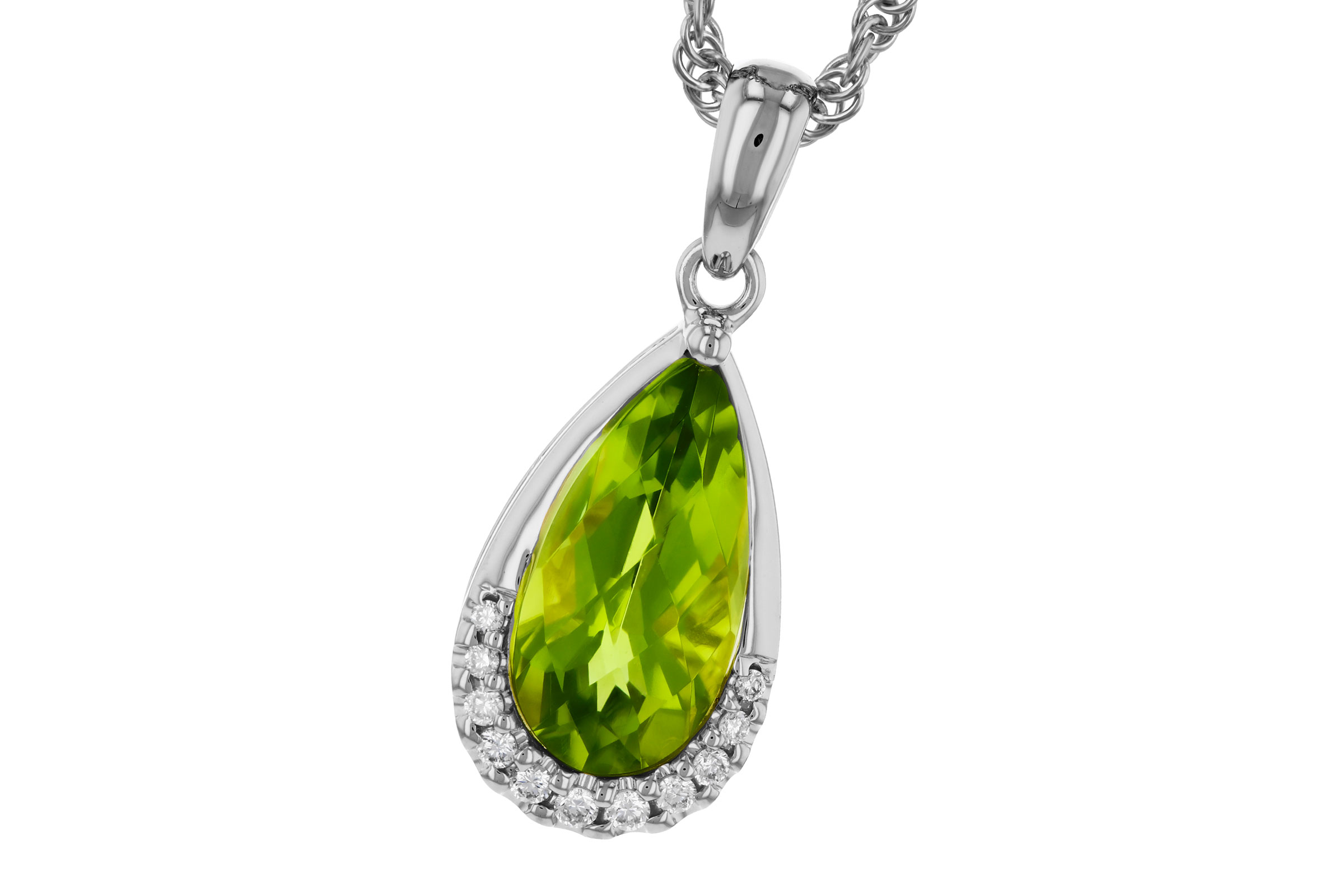 F330-56923: NECK 1.94 PERIDOT 2.00 TGW (12x6MM PS)