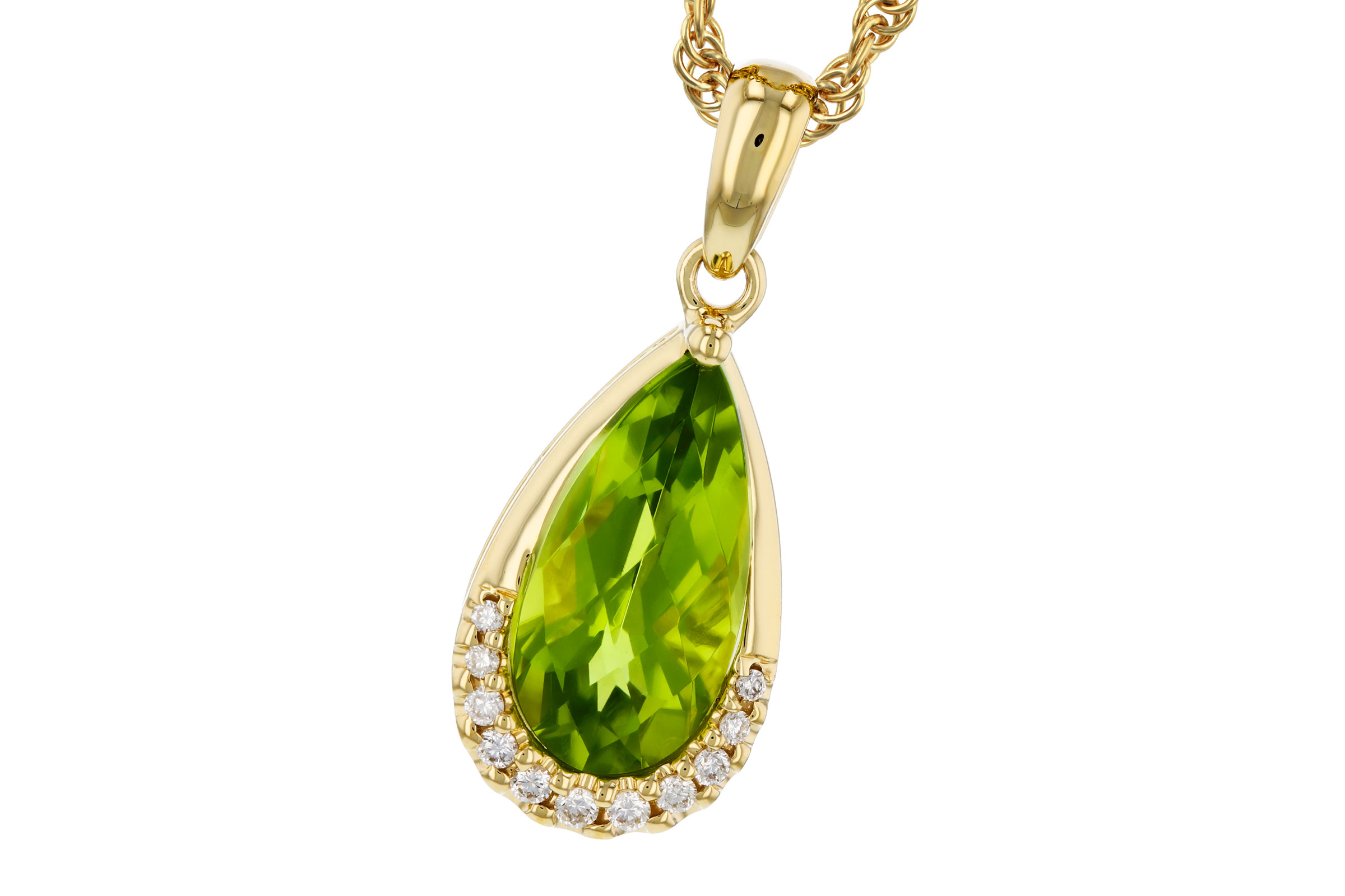 F330-56923: NECK 1.94 PERIDOT 2.00 TGW (12x6MM PS)