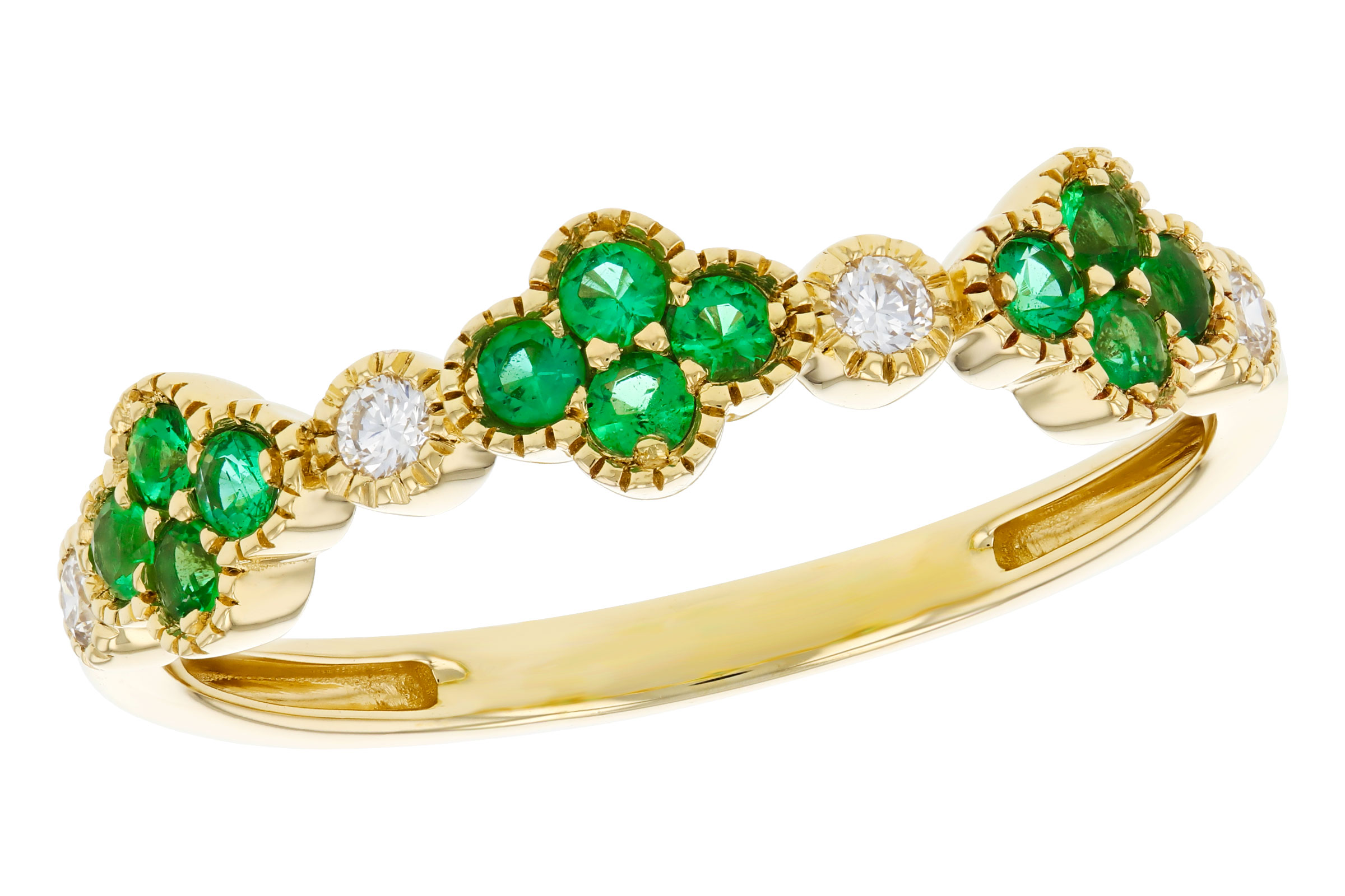 F330-57841: LDS WED RG .18 TW EMERALD .26 TGW