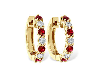 G056-03295: EARRINGS .64 RUBY 1.05 TGW