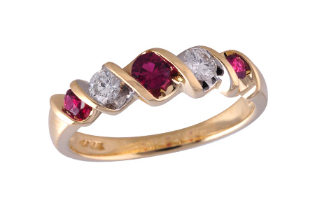 G147-83304: LDS WED RG .34 RUBY .58 TGW
