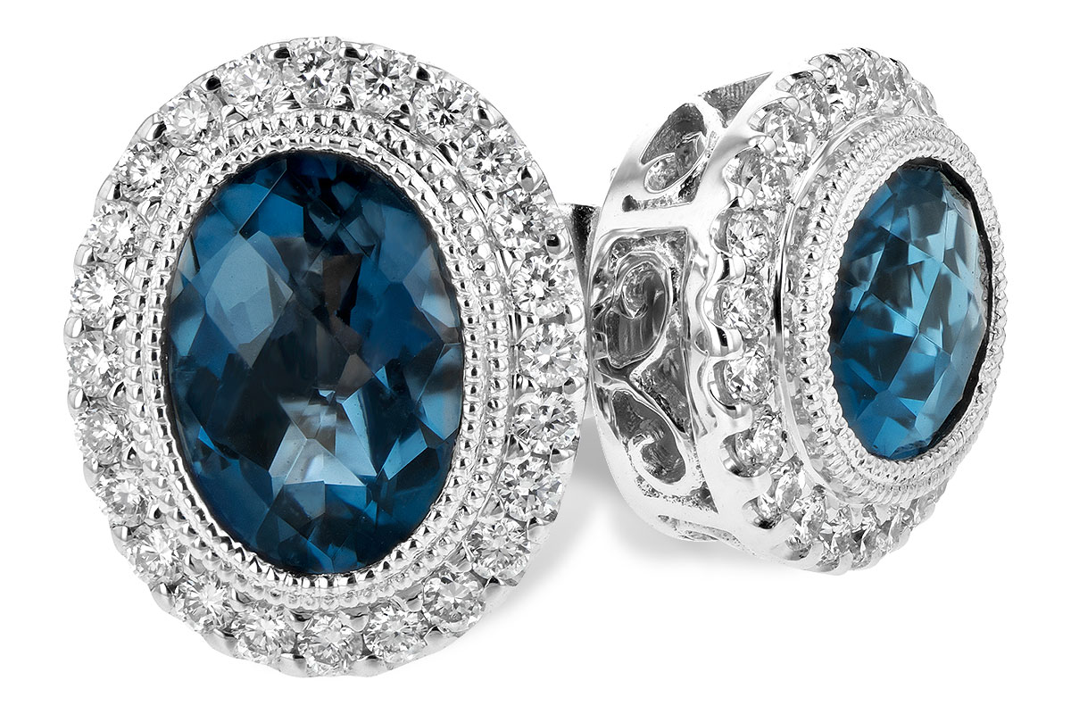 G244-19650: EARR 1.76 LONDON BLUE TOPAZ 2.01 TGW