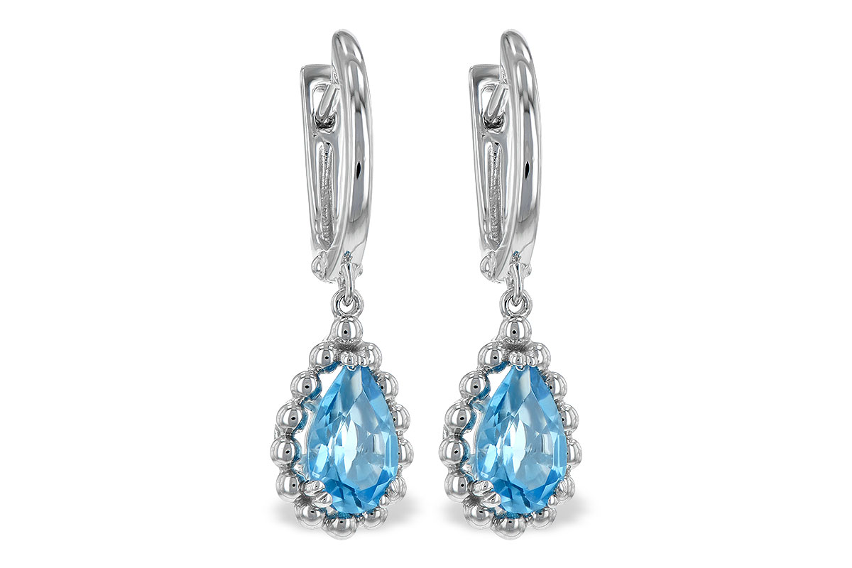 G244-22441: EARRING BLUE TOPAZ 1.70 TW