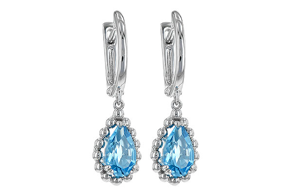 G244-22441: EARRING BLUE TOPAZ 1.70 TW