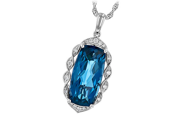 G245-10550: NECK 6.70 LONDON BLUE TOPAZ 6.81 TGW