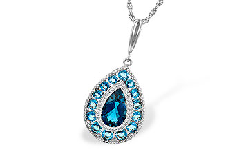 G245-13341: NECK 2.55 TW BLUE TOPAZ 2.65 TGW