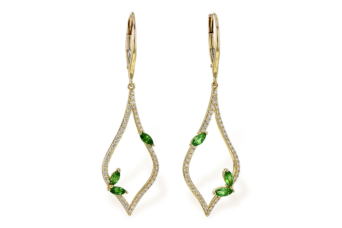 G245-15168: EARR .42 GREEN GARNET .77 TGW