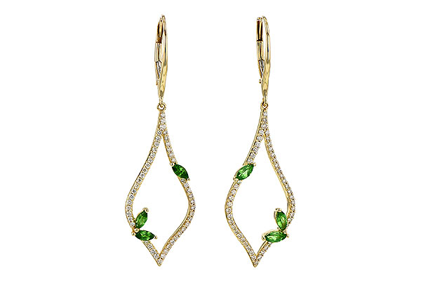 G245-15168: EARR .42 GREEN GARNET .77 TGW