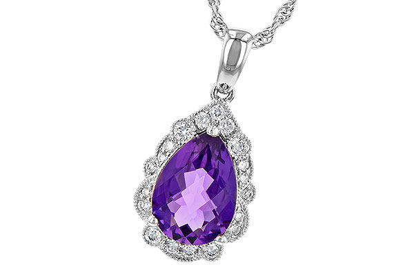 G245-16932: NECKLACE 1.53 AMETHYST 1.68 TGW