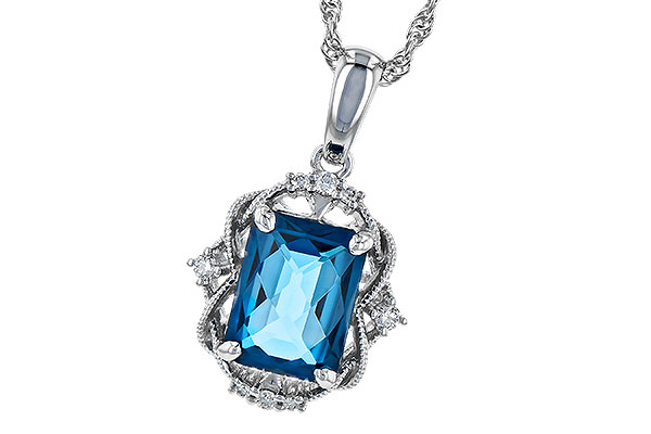 G327-85123: NECK 1.68 LONDON BLUE TOPAZ 1.73 TGW (8x6MM LBT)