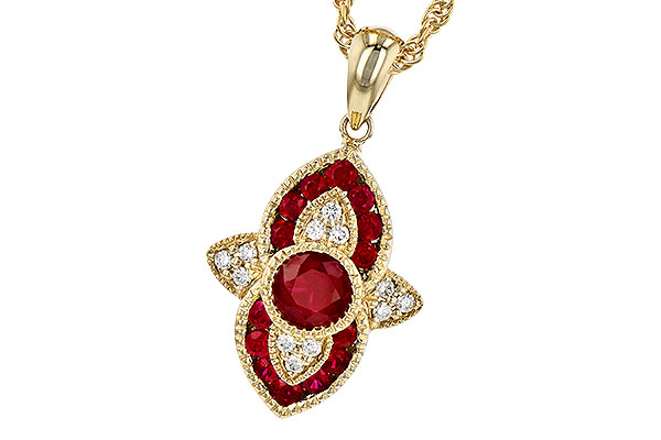 G327-85168: NECK .63 TW RUBY .70 TGW