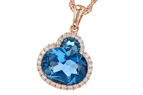 G327-88804: NECK 2.86 LONDON BLUE TOPAZ 3.00 TGW (10X8 OVAL)