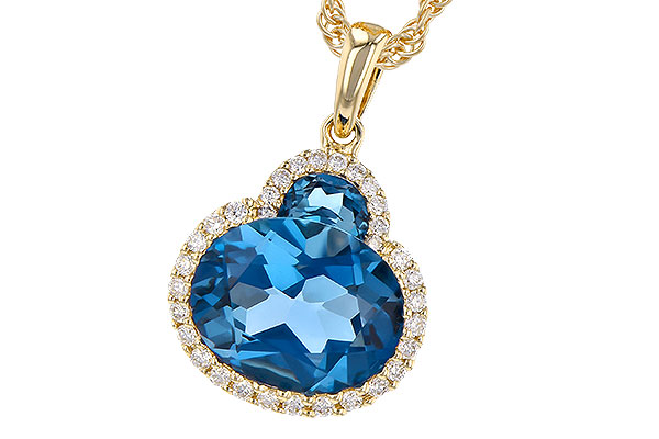 G327-88804: NECK 2.86 LONDON BLUE TOPAZ 3.00 TGW (10X8 OVAL)