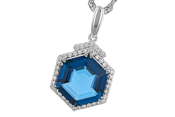 G328-76968: NECK 3.94 TW LONDON BLUE TOPAZ 4.12 TGW