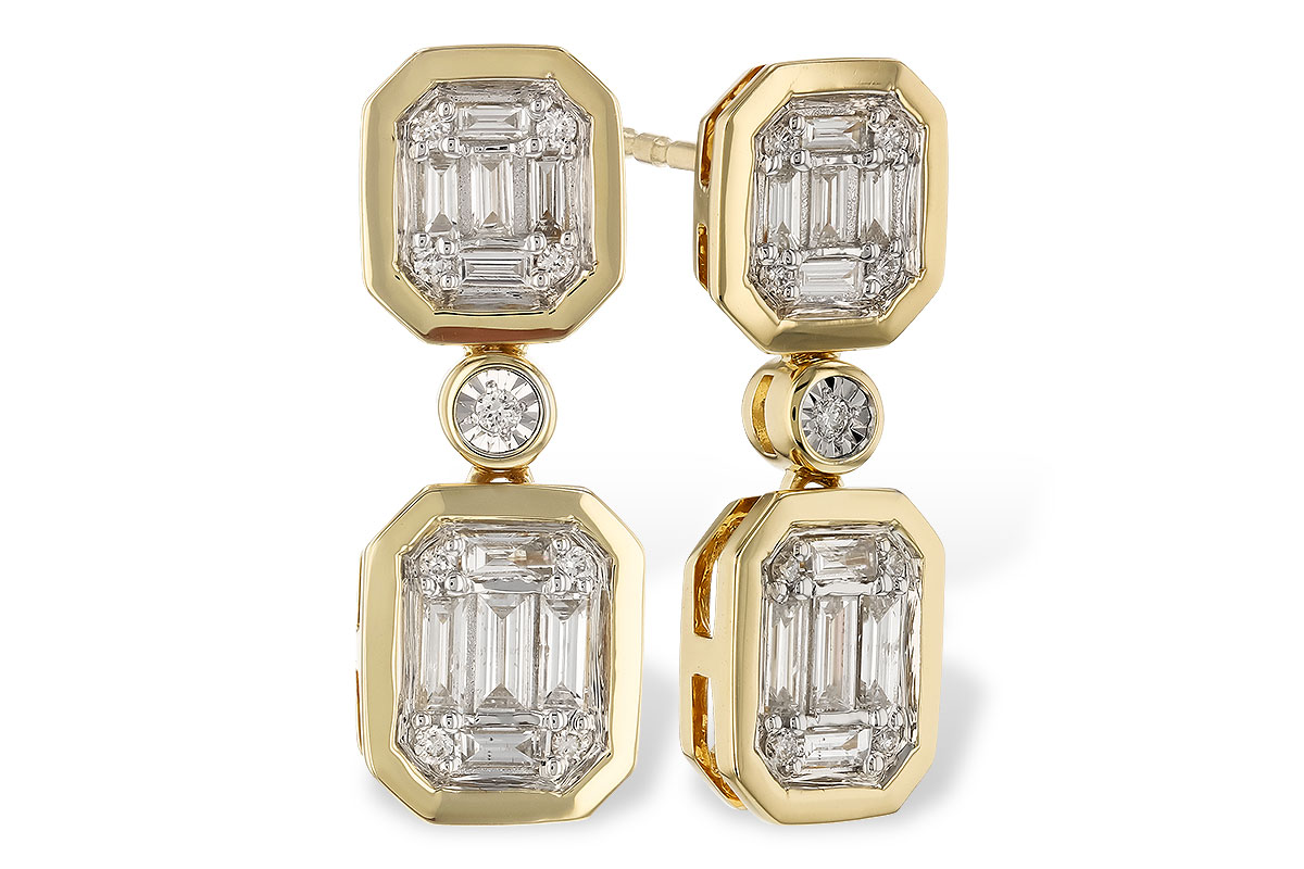 G329-64241: EARRINGS .38 BAG .45 TW