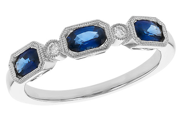 G329-66050: LDS WED RG .72 SAPPHIRE .77 TGW (4x3MM SAPP)