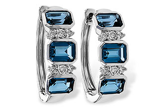 G329-66068: EARRINGS 1.37 TW LONDON BLUE TOPAZ 1.48 TGW