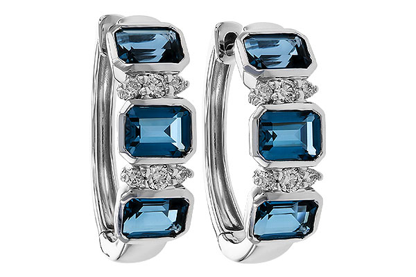 G329-66068: EARRINGS 1.37 TW LONDON BLUE TOPAZ 1.48 TGW