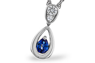 G329-66959: NECKLACE .21 SAPPHIRE .27 TGW (4x3 SAPP)