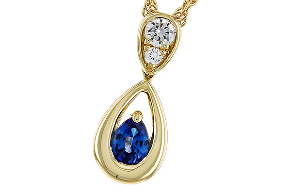 G329-66959: NECKLACE .21 SAPPHIRE .27 TGW (4x3 SAPP)