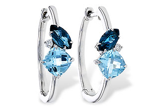 G329-67823: EARRINGS 1.82 TW BLUE TOPAZ 1.86 TGW