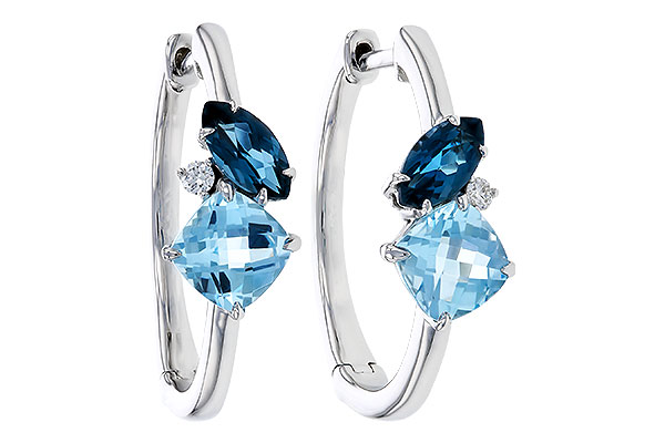 G329-67823: EARRINGS 1.82 TW BLUE TOPAZ 1.86 TGW