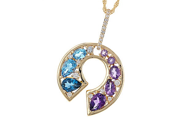 G329-67868: NECKLACE 1.77 SEMI-PREC (AMY & BT) 1.90 TGW