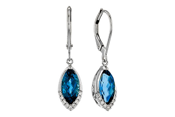 G329-71541: EARR 2.42 TW LONDON BLUE TOPAZ 2.50 TGW (9x5MM MQ)