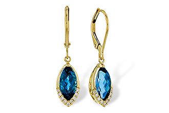 G329-71541: EARR 2.42 TW LONDON BLUE TOPAZ 2.50 TGW (9x5MM MQ)