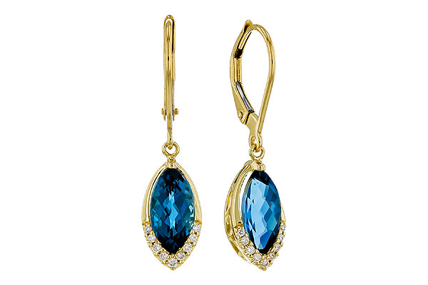 G329-71541: EARR 2.42 TW LONDON BLUE TOPAZ 2.50 TGW (9x5MM MQ)