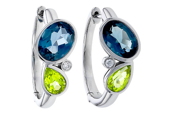 G329-72423: EARRINGS 2.97 SEMI-PREC (PER,LBT) 3.00 TGW