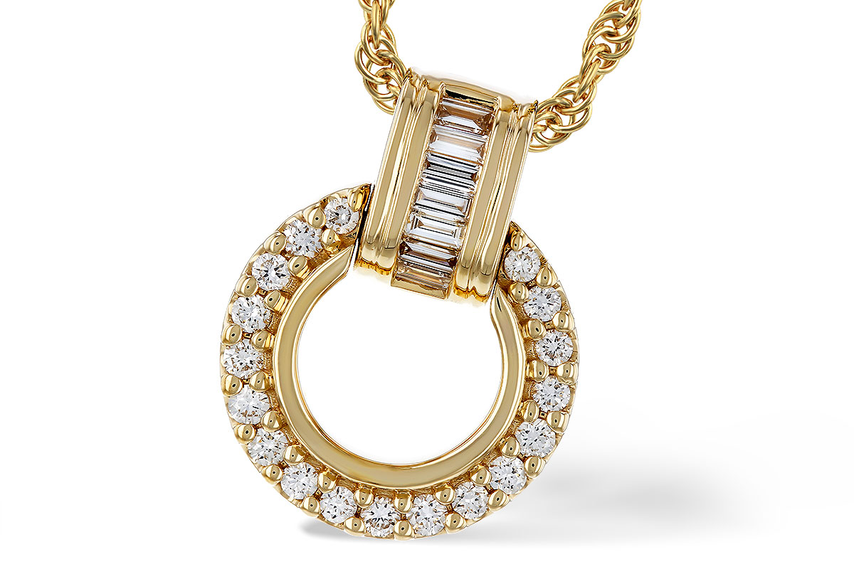 G329-72450: NECKLACE .12 BAG .33 TW