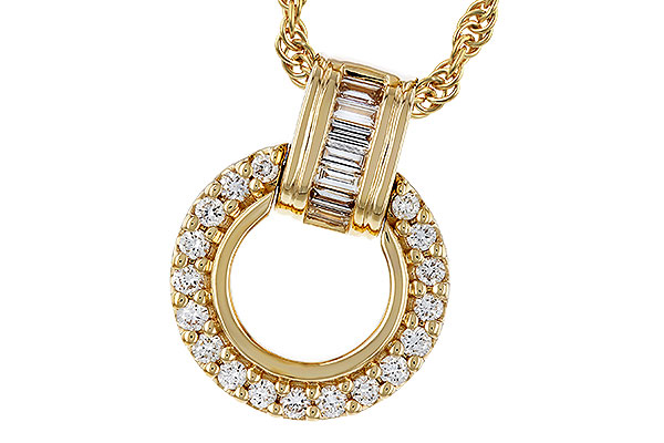 G329-72450: NECKLACE .12 BAG .33 TW