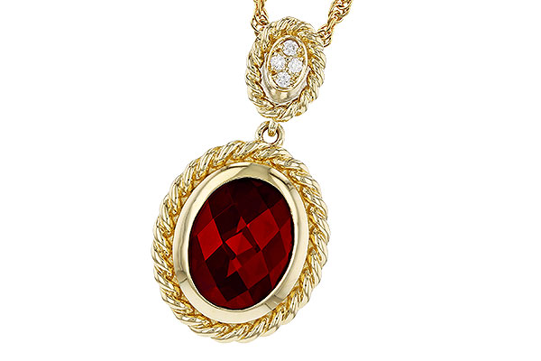 G330-55132: NECKLACE 2.10 GARNET 2.12 TGW (9x7MM GAR)
