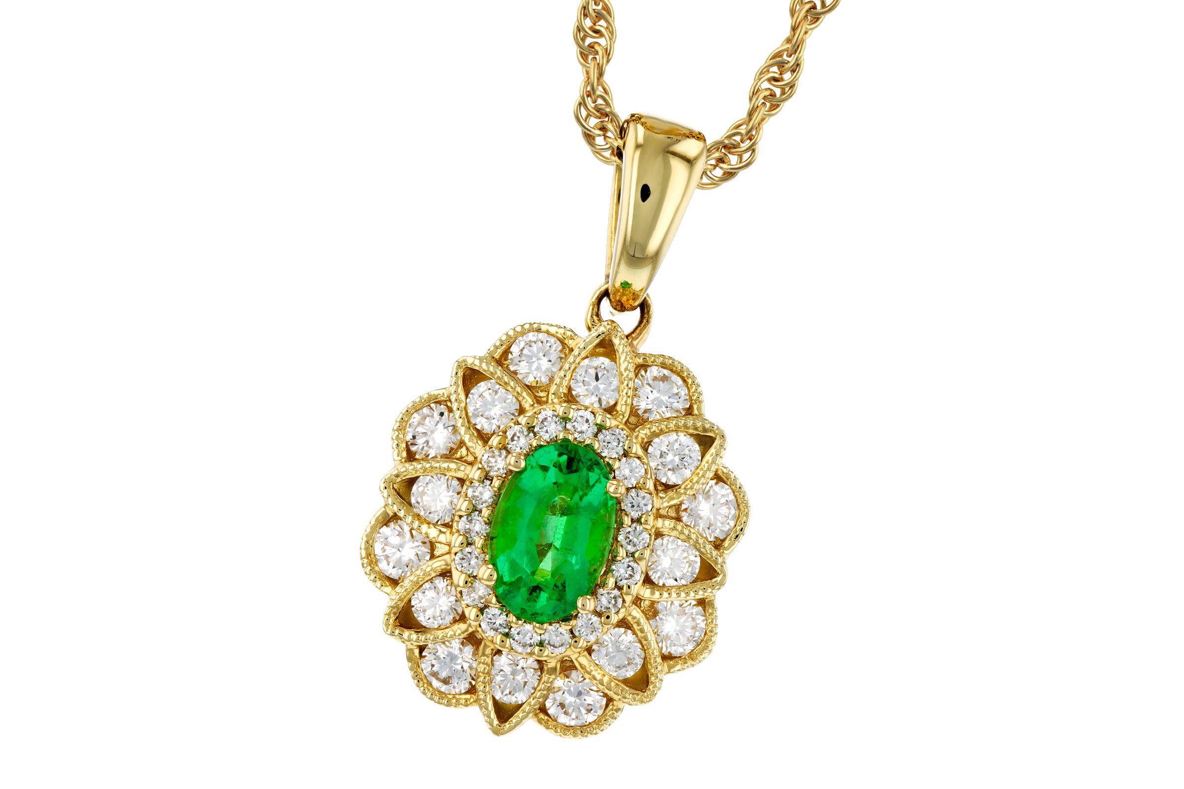 G330-56050: NECK .46 EMERALD .98 TGW (6X4 EMER)