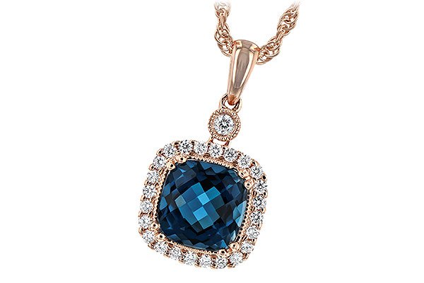 H244-19641: NECK 1.63 LONDON BLUE TOPAZ 1.80 TGW (7MM LBT)