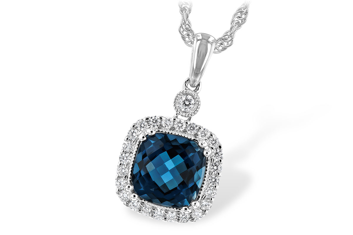 H244-19641: NECK 1.63 LONDON BLUE TOPAZ 1.80 TGW (7MM LBT)