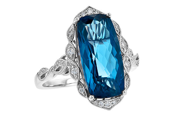 H245-10550: LDS RG 6.75 LONDON BLUE TOPAZ 6.90 TGW