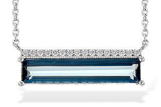H245-15141: NECK 2.70 LONDON BLUE TOPAZ 2.80 TW