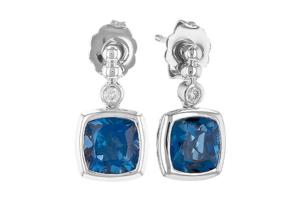 H327-82377: EARR 1.78 LONDON BLUE TOPAZ 1.82 TGW