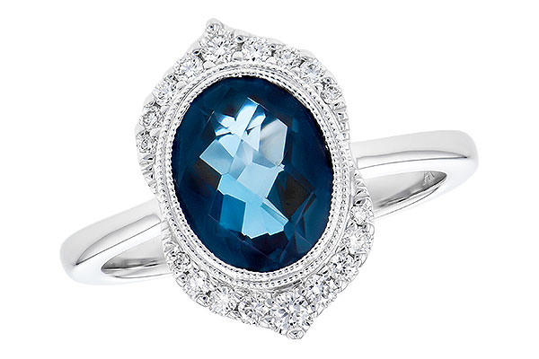 H327-89695: LDS RG 1.86 LONDON BLUE TOPAZ 2.00 TGW